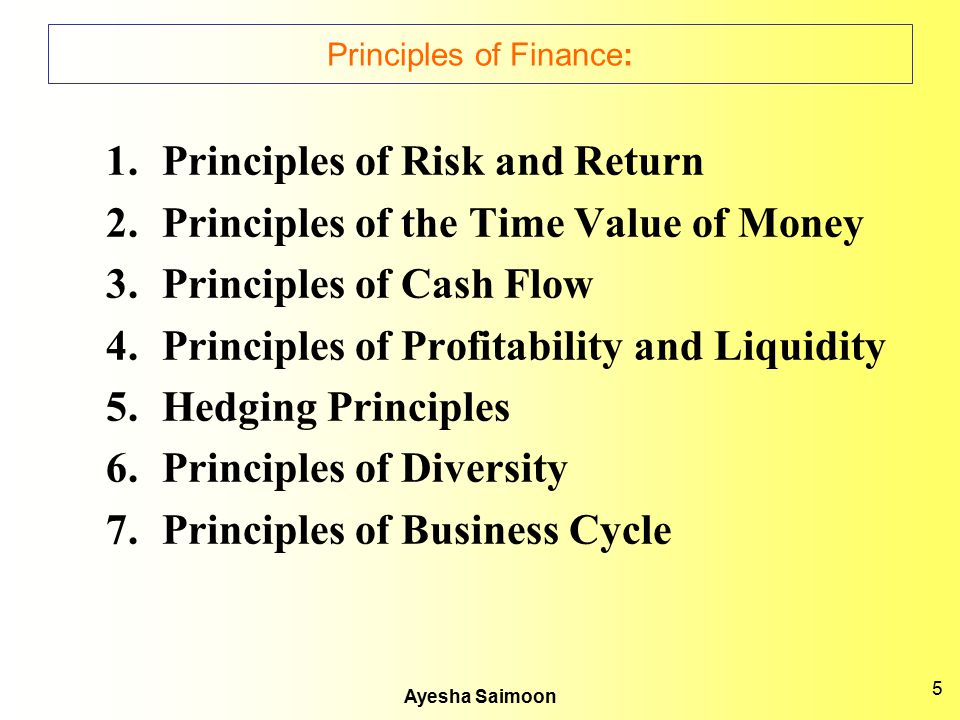Principles of Finance: