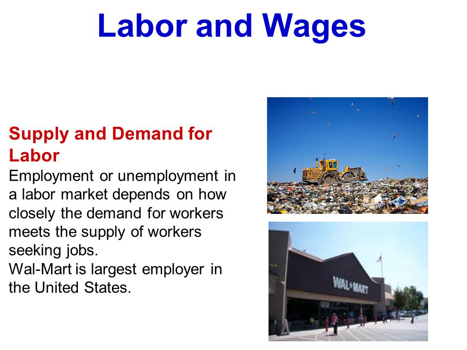 Labor and Wages Supply and Demand for Labor