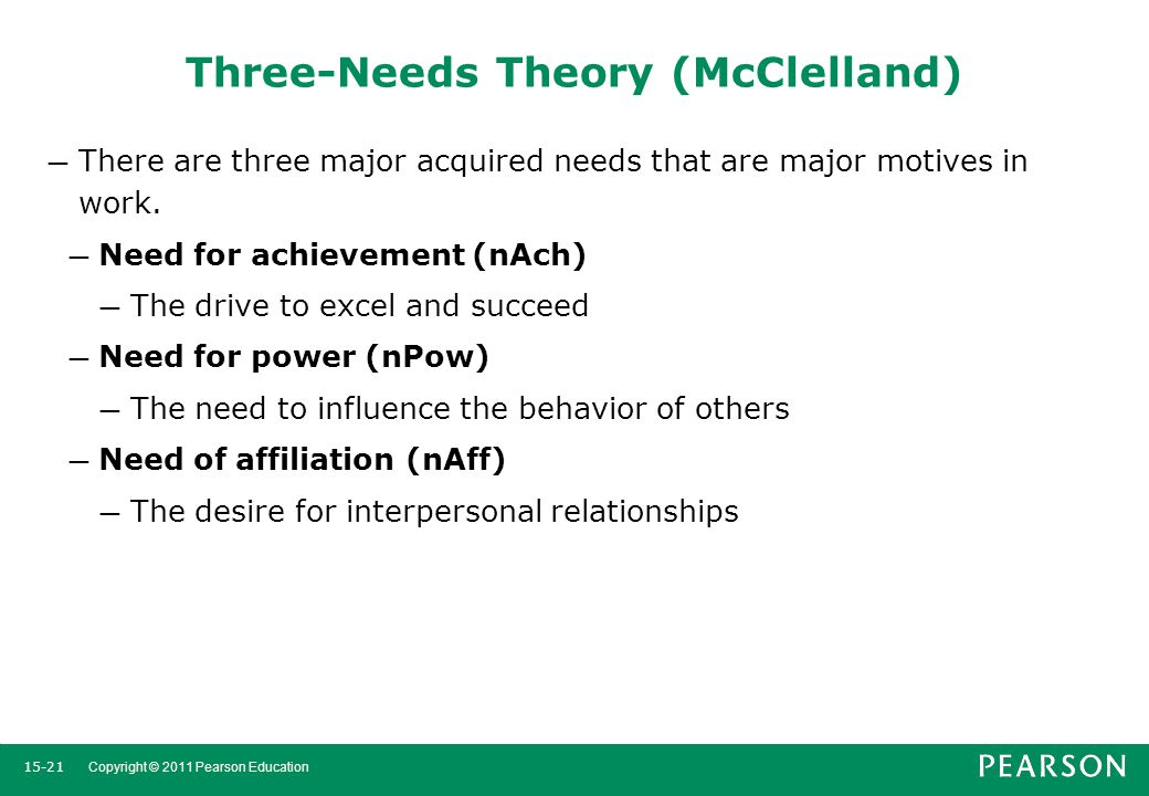Three-Needs Theory (McClelland)