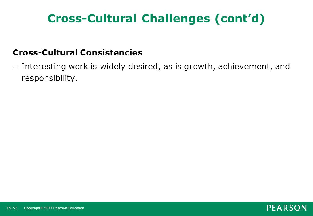 Cross-Cultural Challenges (cont’d)