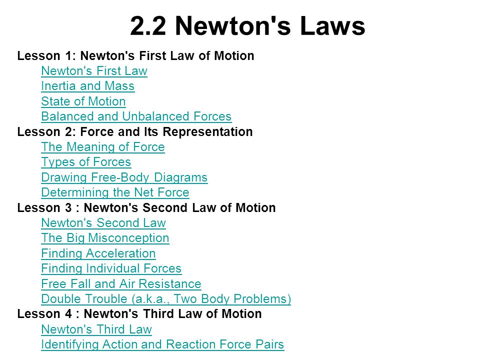 2 2 Newton S Laws Lesson 1 Newton S First Law Of Motion