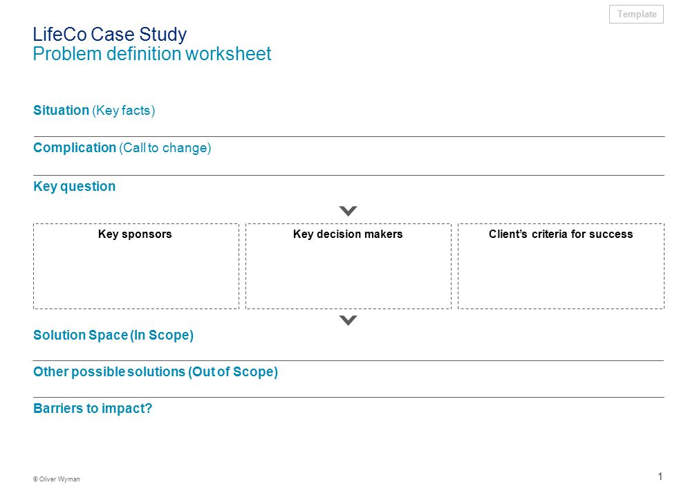 Lifeco Case Study Problem Definition Worksheet Ppt Download