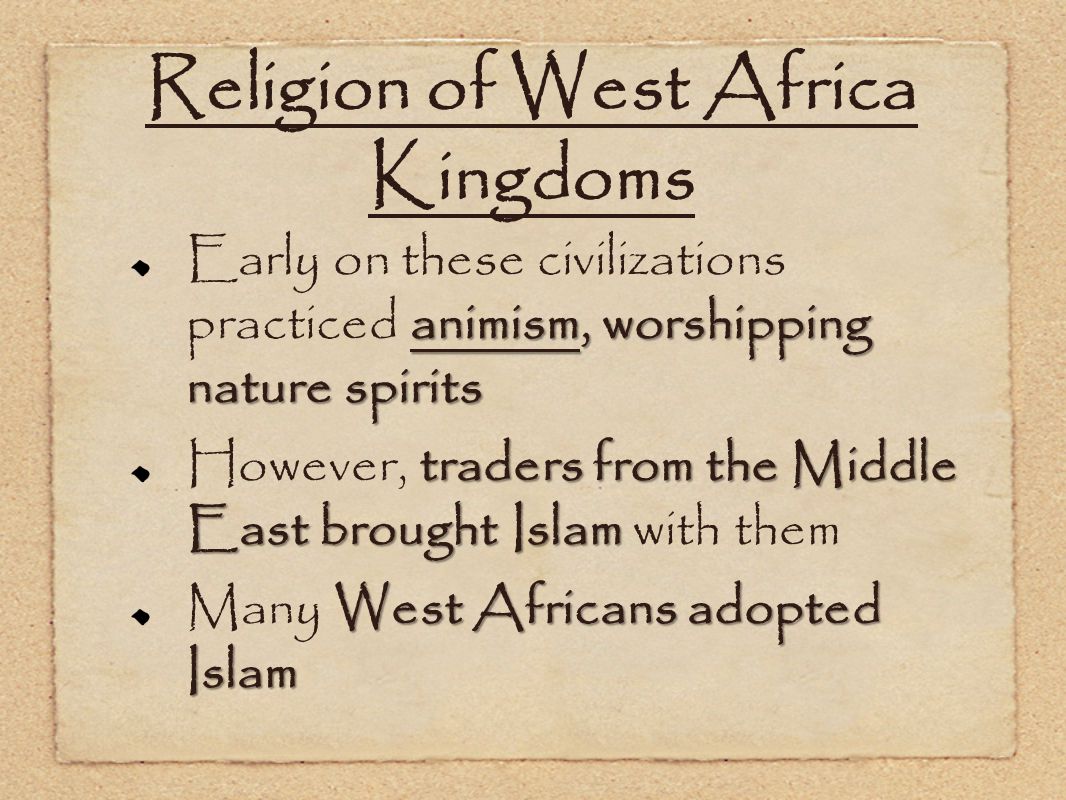 Religion of West Africa Kingdoms