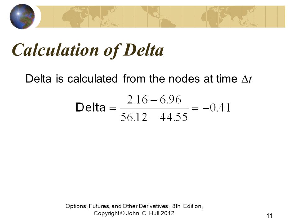 Calculation of Delta Delta is calculated from the nodes at time Dt