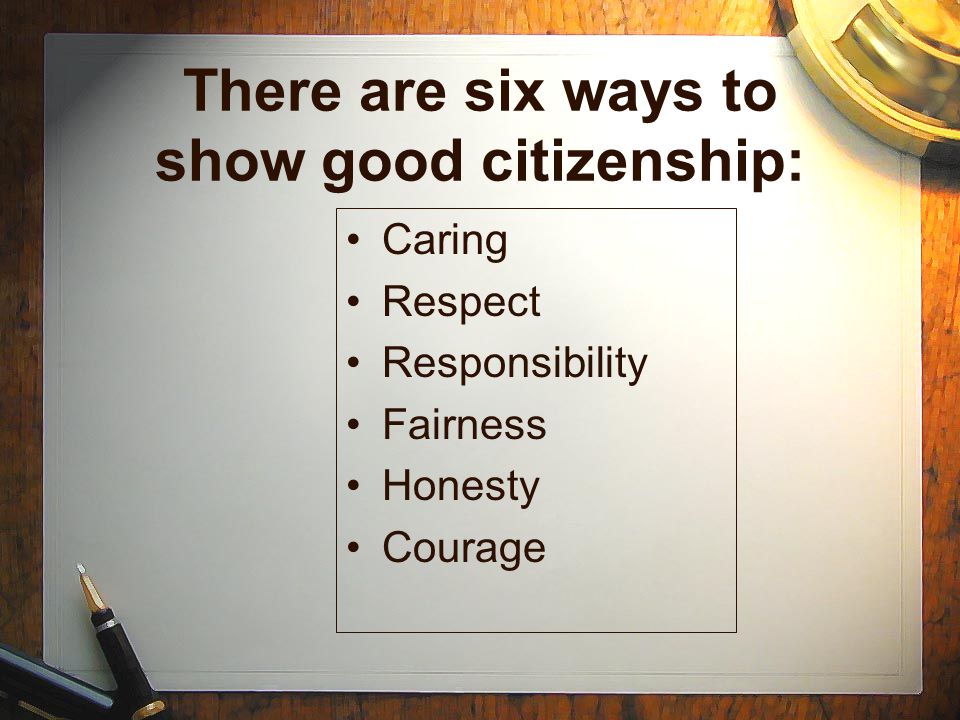 duties of a good citizen for kids