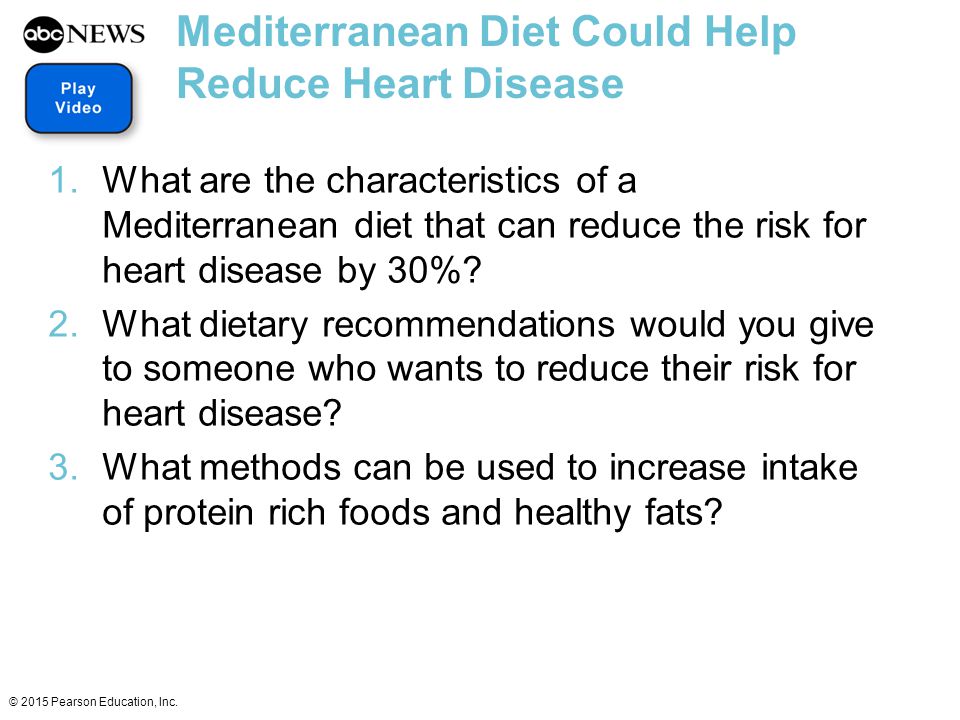 Mediterranean Diet Could Help Reduce Heart Disease