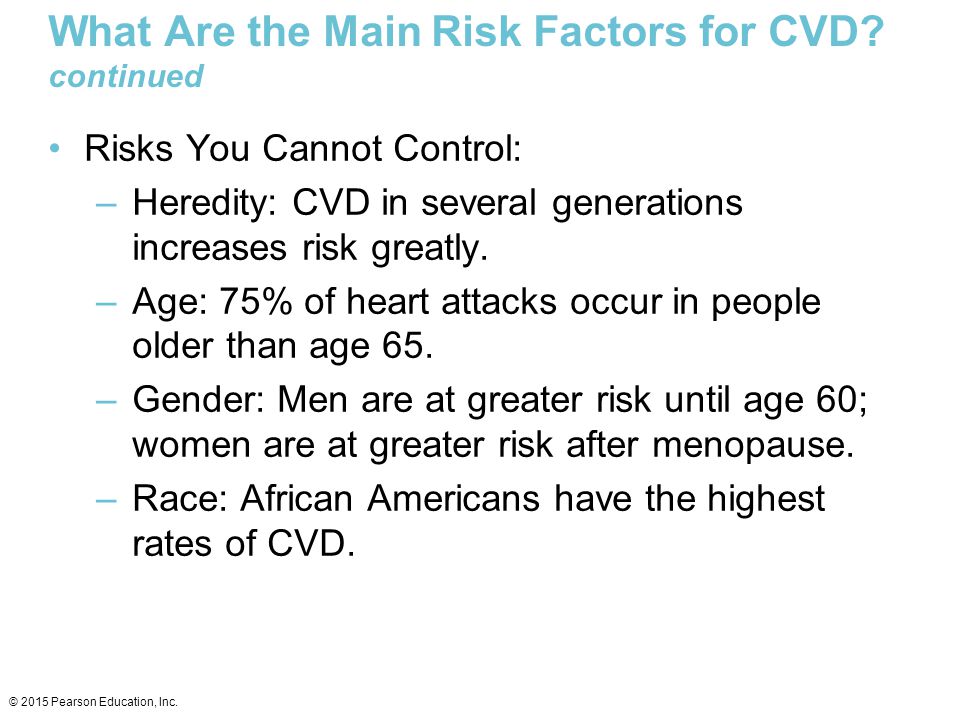 What Are the Main Risk Factors for CVD continued