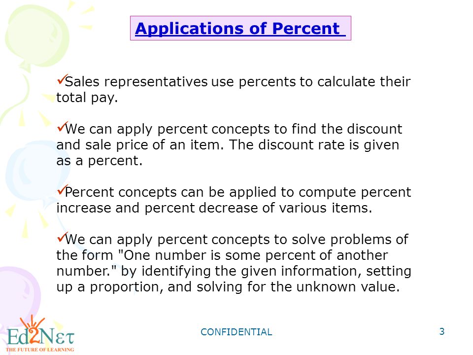 Applications of Percent