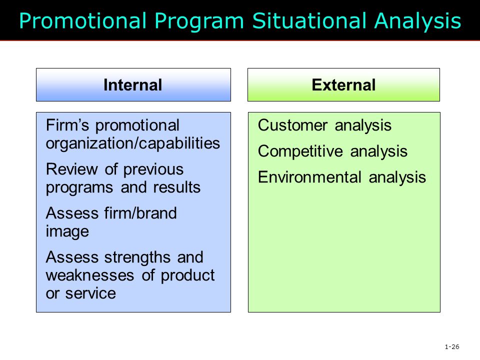 Promotional Program Situational Analysis