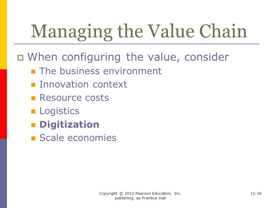 Managing the Value Chain