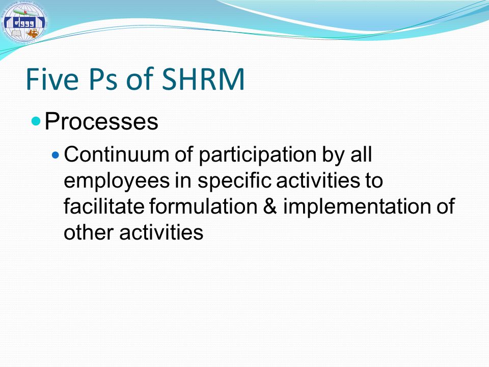 Five Ps of SHRM Processes