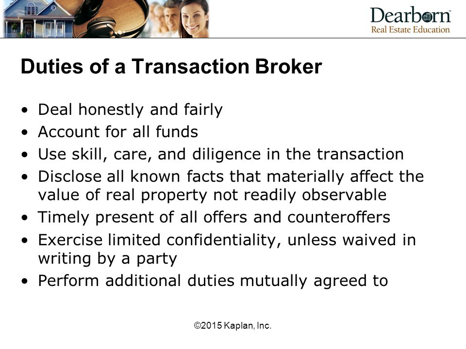 Duties of a Transaction Broker