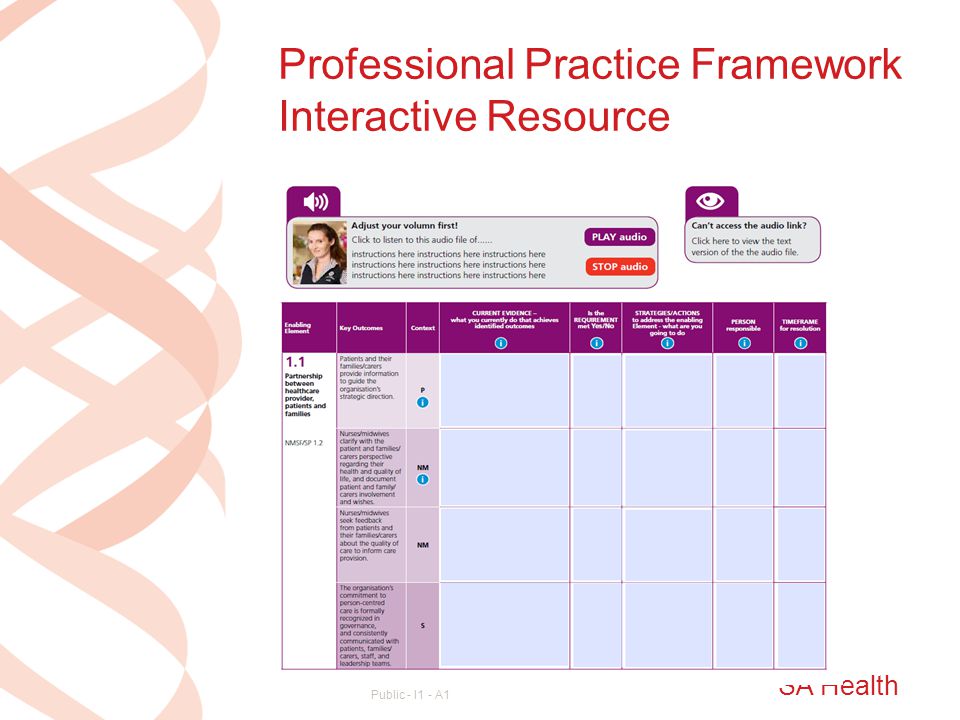Professional Practice Framework Interactive Resource