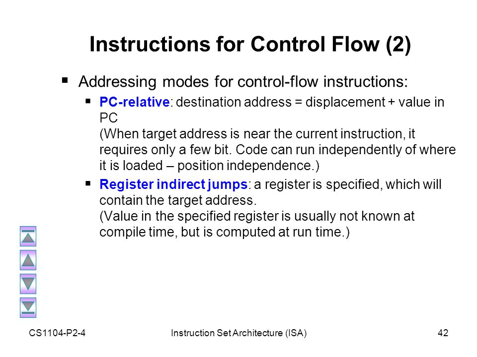 Instructions for Control Flow (2)