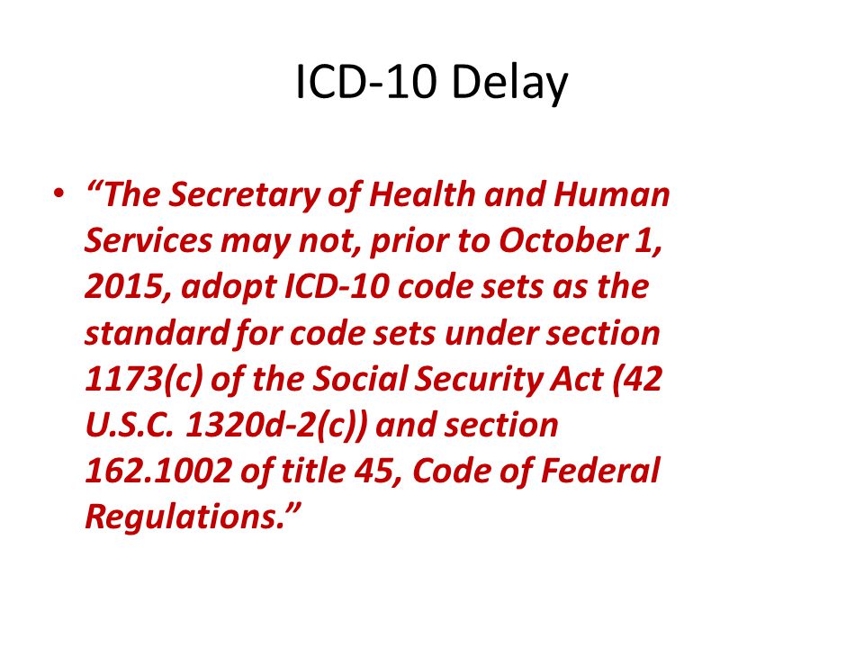 ICD-10 Delay