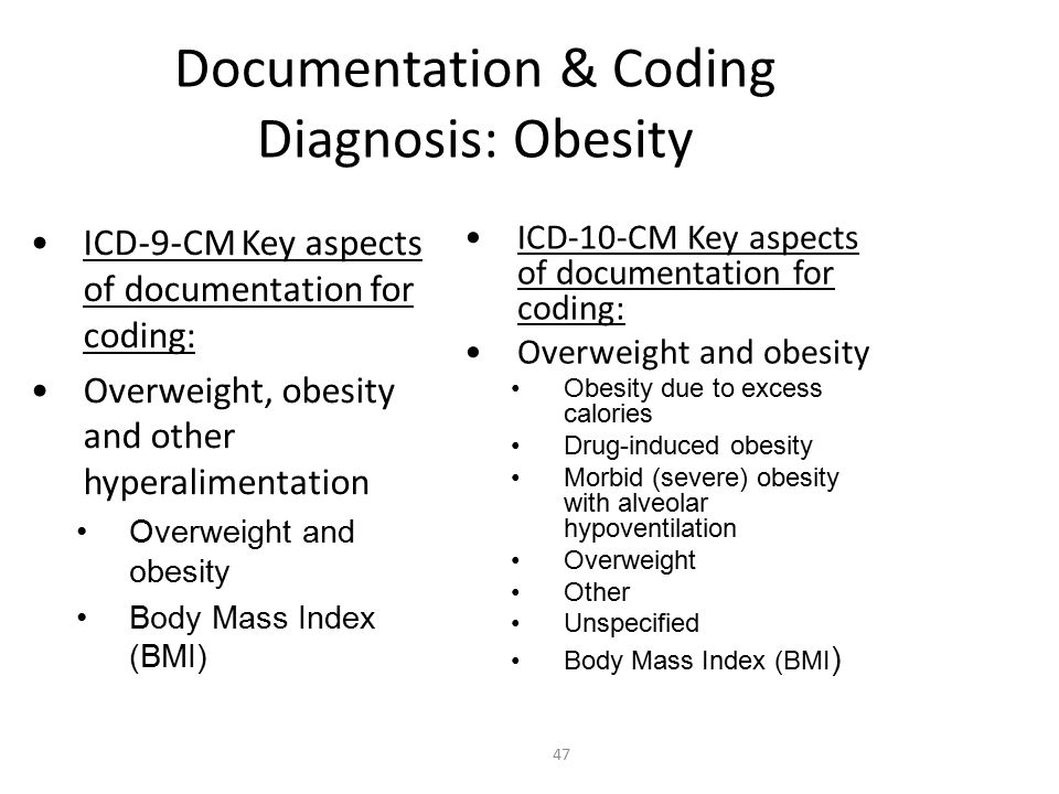 Documentation & Coding Diagnosis: Obesity