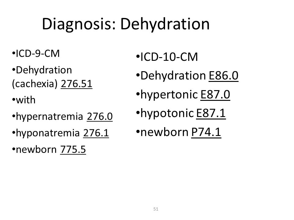 Diagnosis: Dehydration
