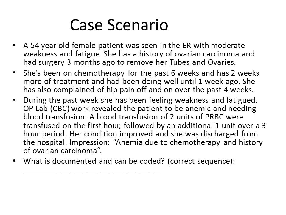 Case Scenario