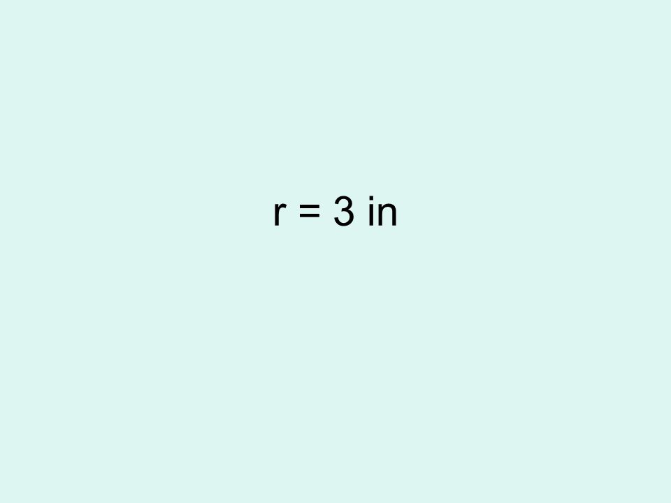 r = 3 in