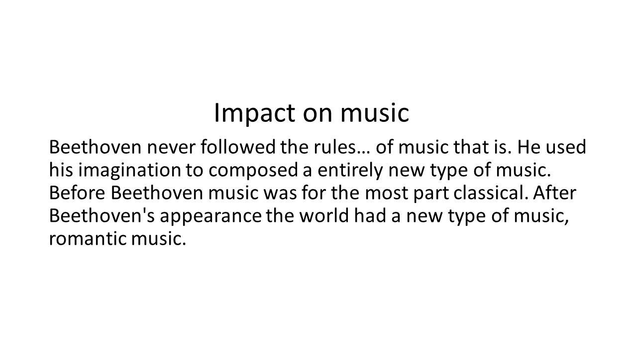 Impact on music