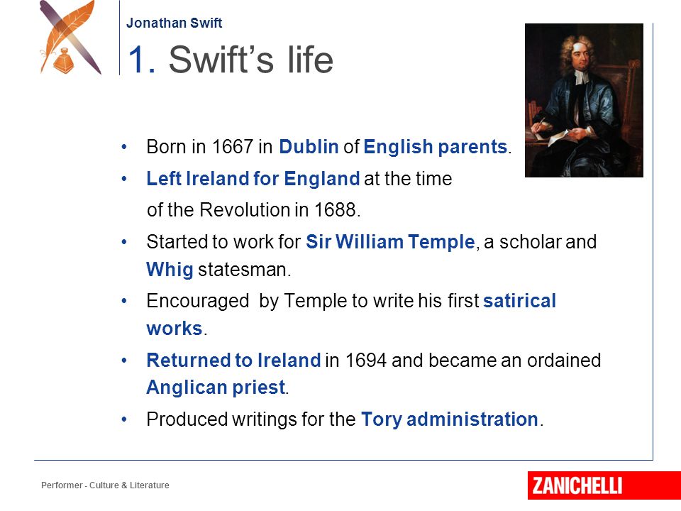 jonathan swift performer culture