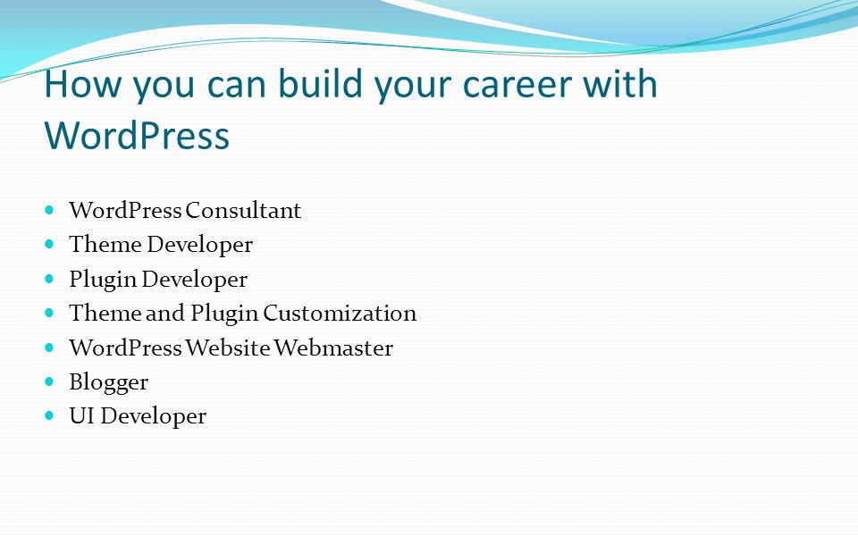 How you can build your career with WordPress