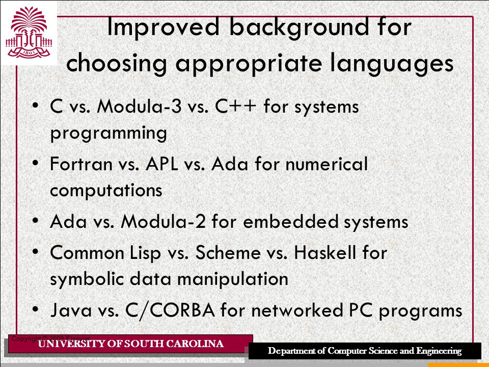 CSCE 330 Programming Language Structures Chapter 1: Introduction - ppt ...