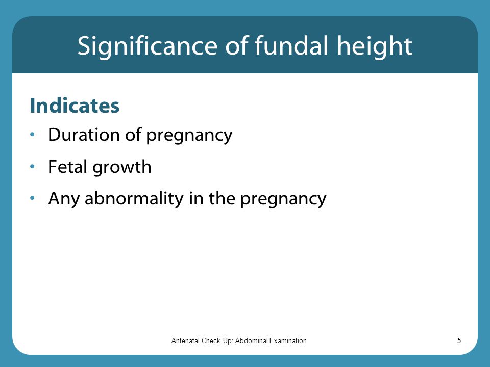 Significance of fundal height