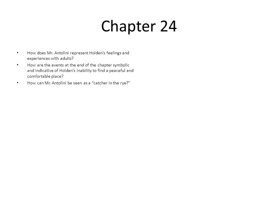 chapter 24 the catcher in the rye