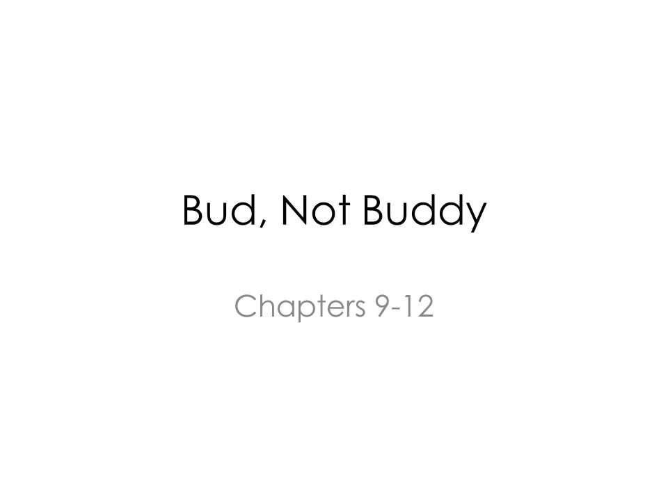 Bud, Not Buddy Chapters 9-12