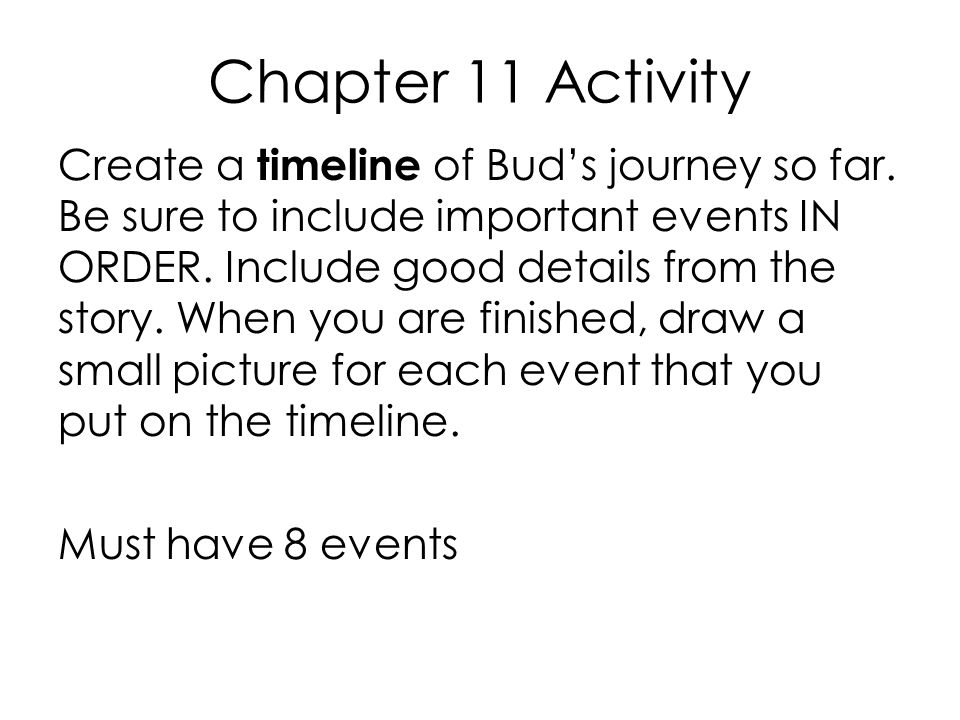 Chapter 11 Activity