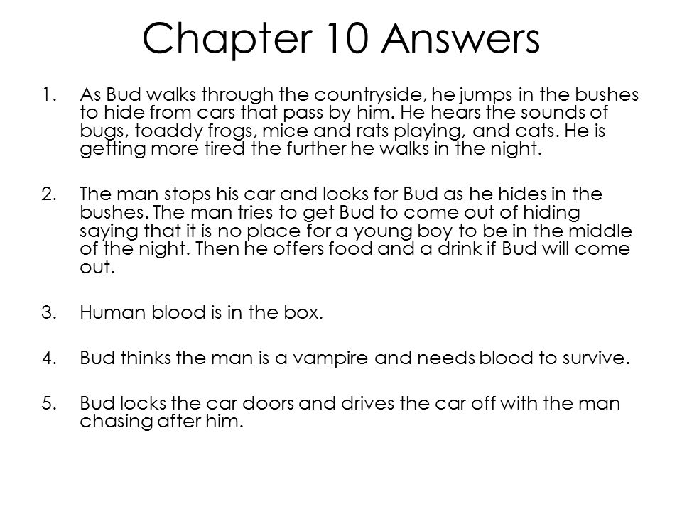 Chapter 10 Answers