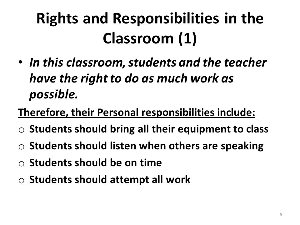 Rights and Responsibilities in the Classroom (1)