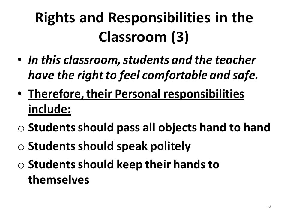 Rights and Responsibilities in the Classroom (3)