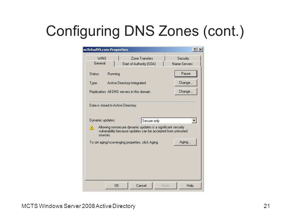 Active directory integrated dns zone _msdcs could not be resolved