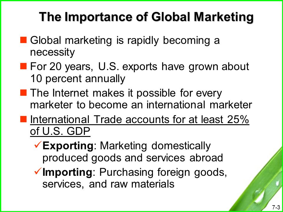 what are the importance of international marketing
