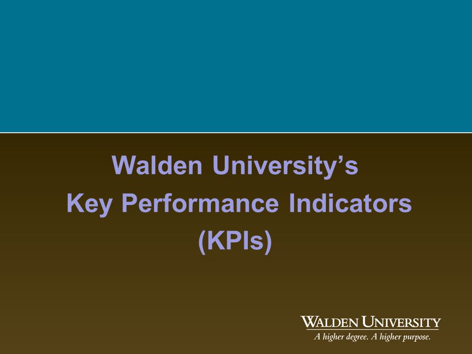 Walden University’s Key Performance Indicators (KPIs)