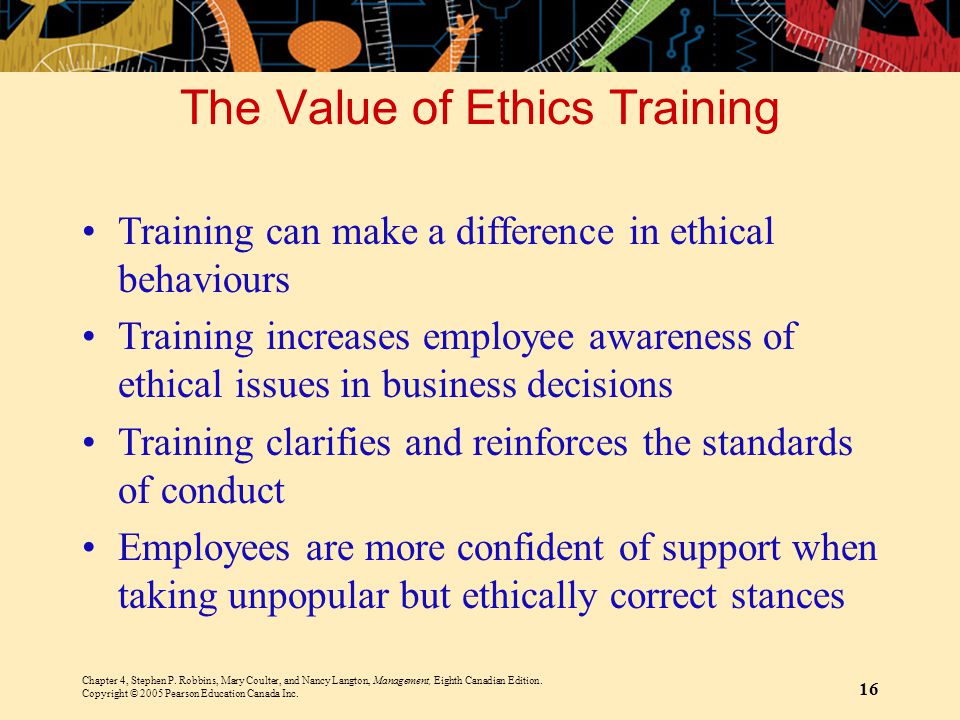 The Value of Ethics Training
