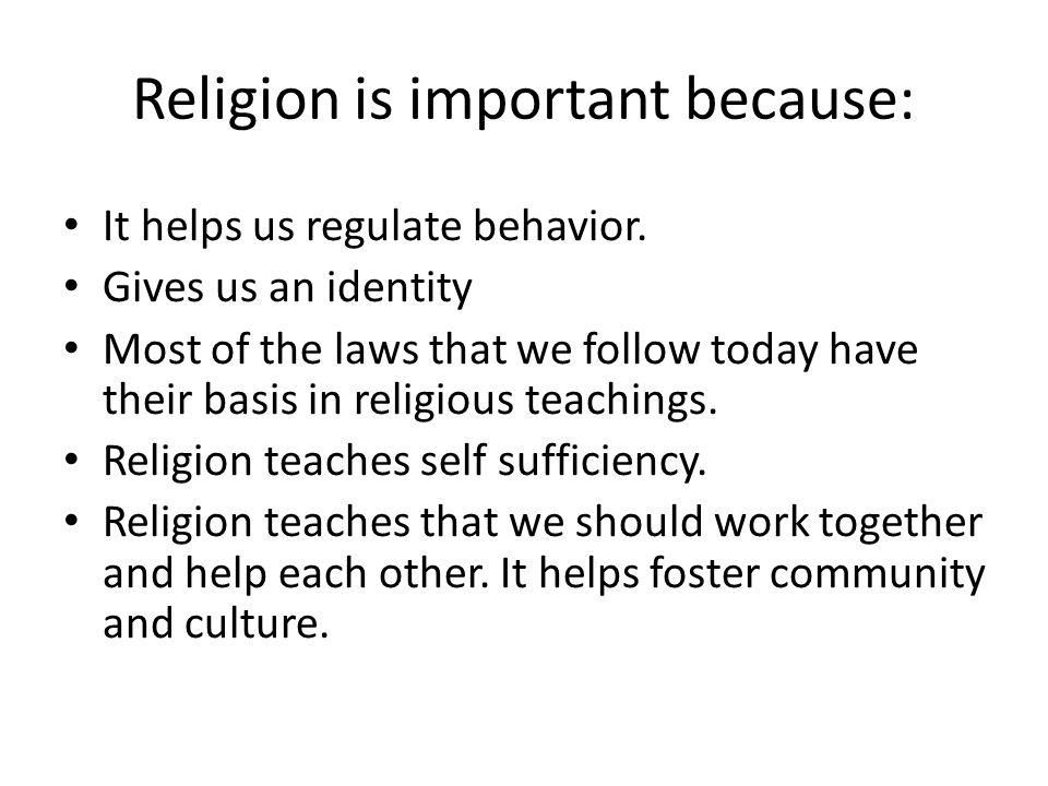 speech on importance of religious