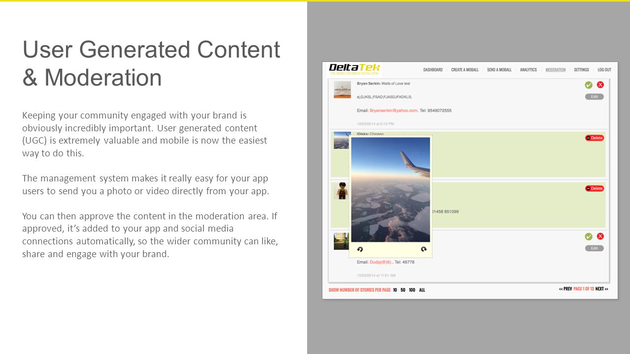 User Generated Content & Moderation