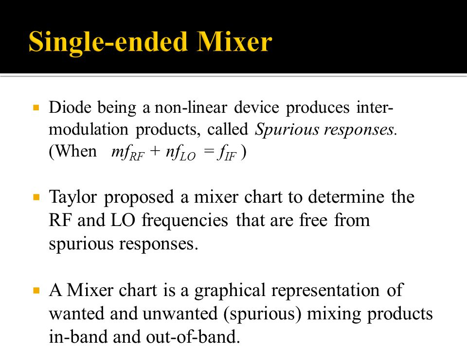 Types Of Mixers Receivers - ppt download