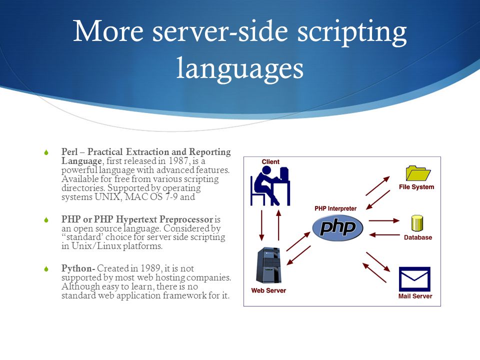 More server-side scripting languages