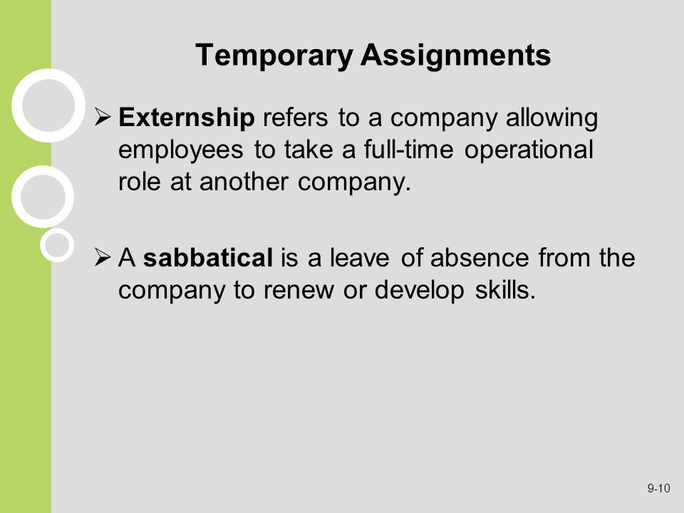 Temporary Assignments