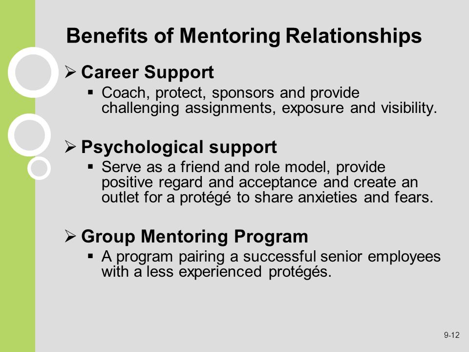 Benefits of Mentoring Relationships