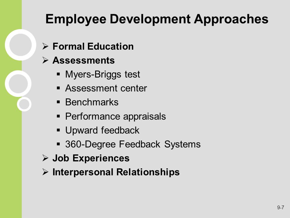 Employee Development Approaches