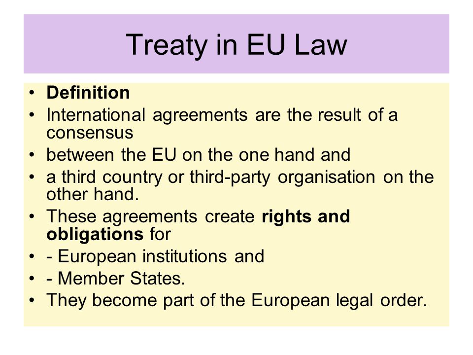 Treaty in EU Law Definition