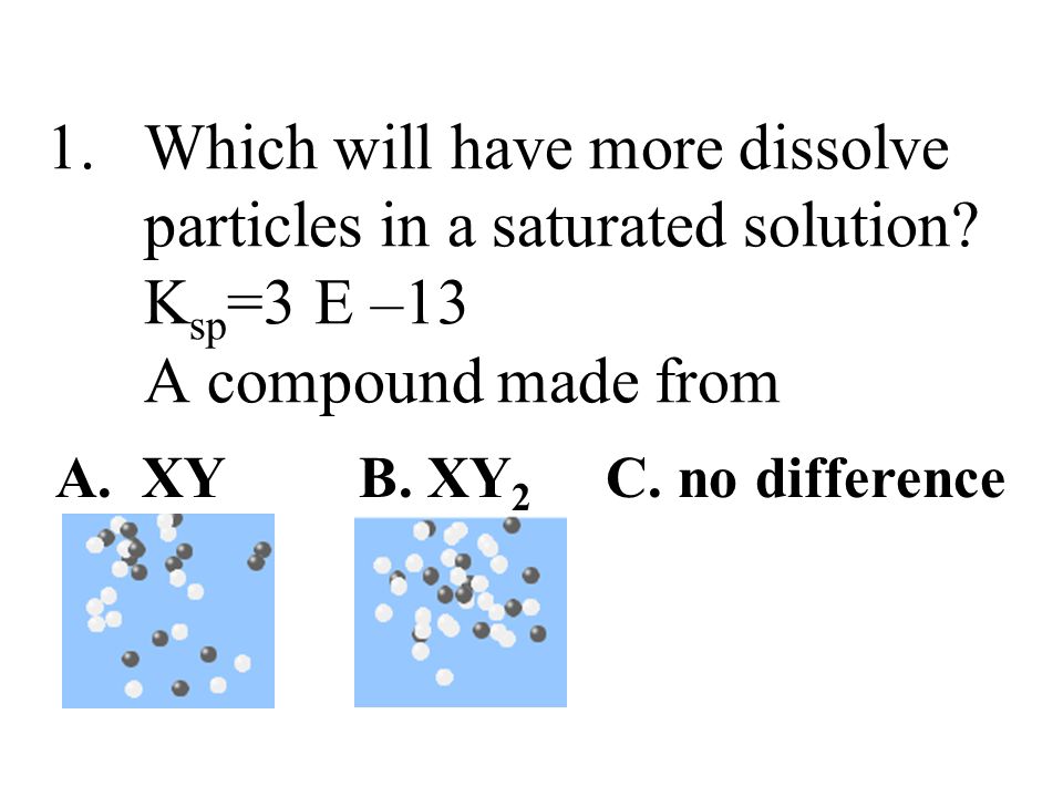 Which will have more dissolve particles in a saturated solution