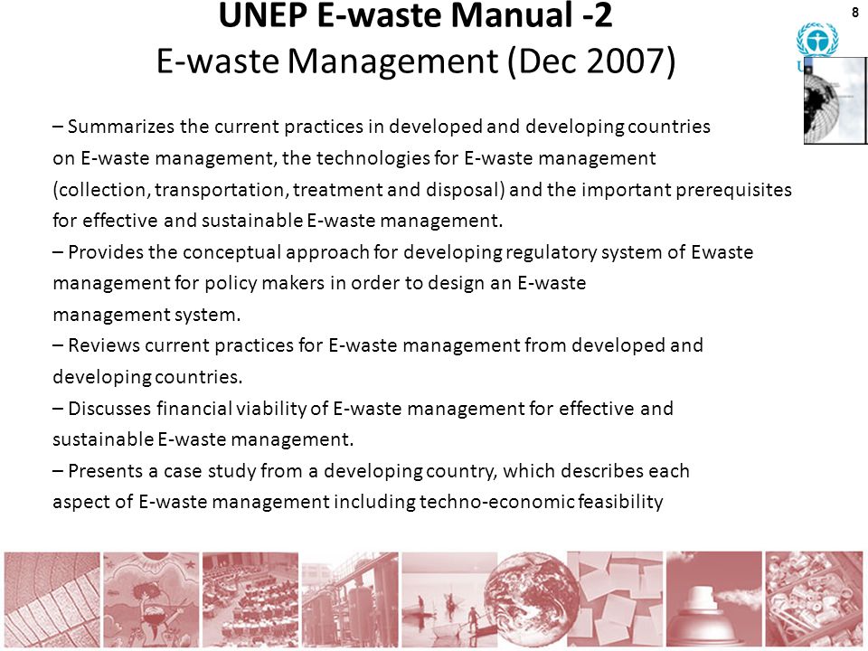 UNEP E-waste Manual -2 E-waste Management (Dec 2007)