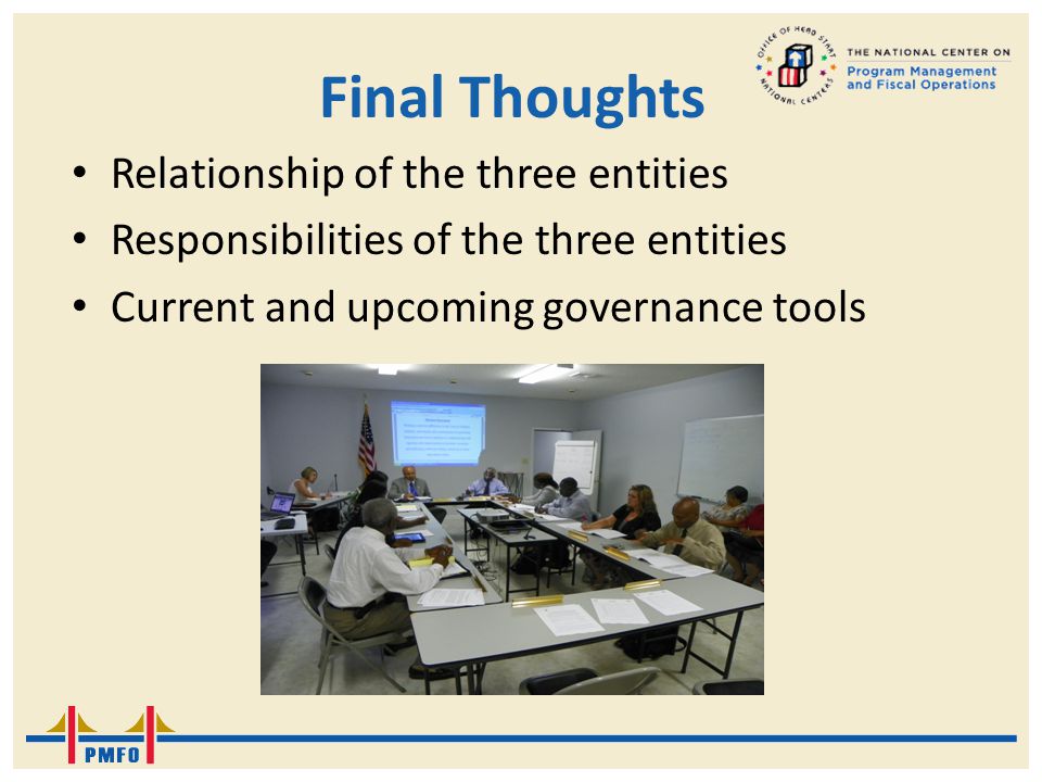Final Thoughts Relationship of the three entities