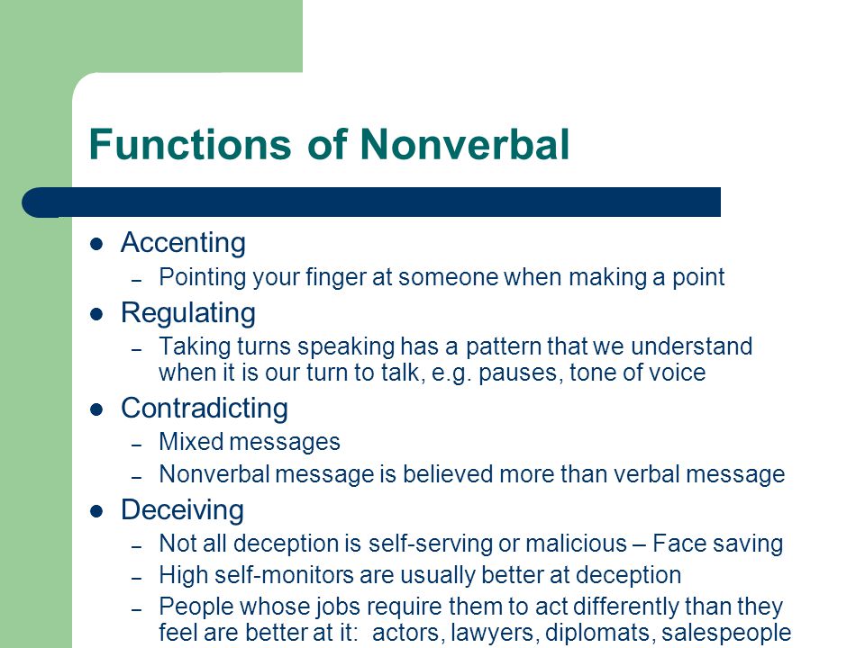 Nonverbal example of communication what is an Examples of
